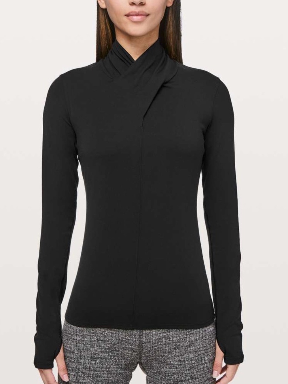 Lululemon Ethereal Long Sleeve Black, Size 12